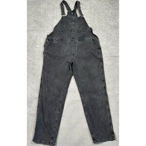 Gap Overalls Womens XL Tall Washed Black Denim Slouchy